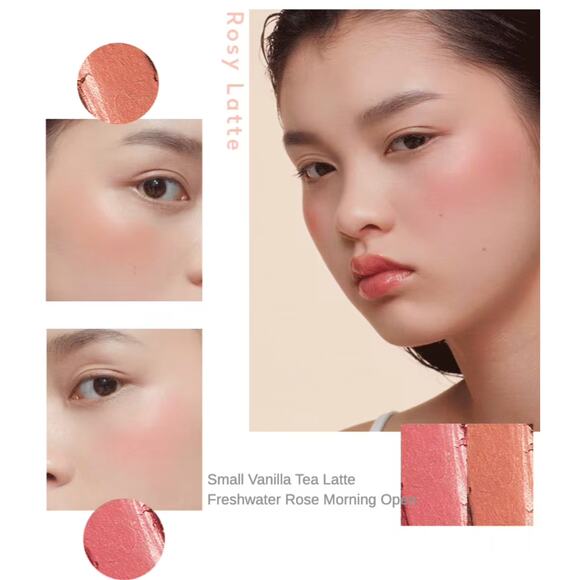 2 x HEDONE Mood Shot Two-Tone Paste Blush Poppy Lilac & Rosy Latte - Picture 3 of 10